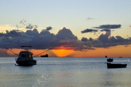 毛里求斯印度洋日落图片