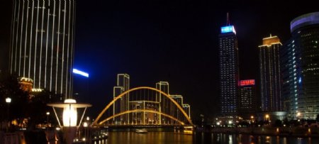 天津海河夜晚景色图片