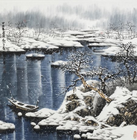 寥廓江天瑞雪飞图片