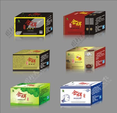 养生茶系列之包装盒展开图图片