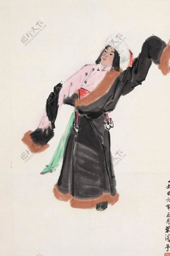 西藏舞图片