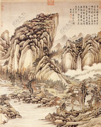 古代山水画图片