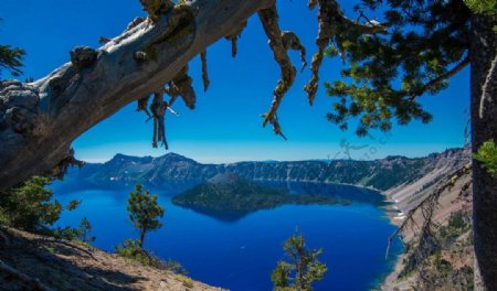 美国火山湖国家公园图片
