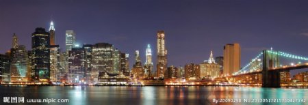 曼哈顿夜景图片