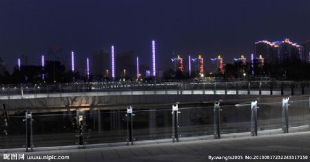 滨河东路夜景图片