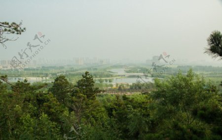 凤冠山上俯瞰新城区图片