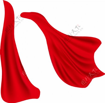 红色绸缎飘带素材图片