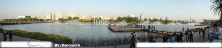 北京鸟巢周围风景图片
