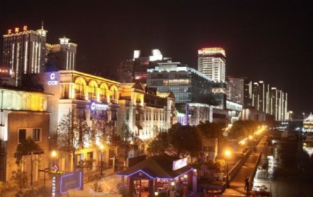 宁波老外滩夜景图片