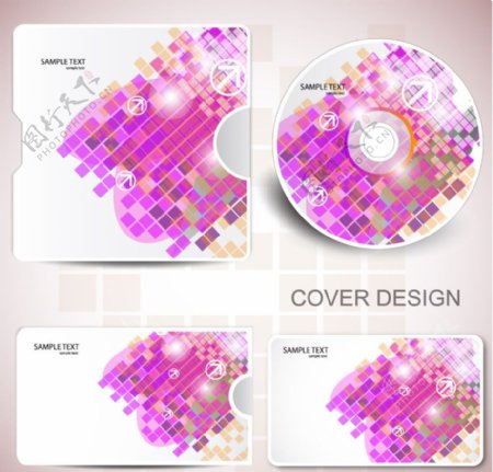 方格子马赛克cd光盘封面名片卡片图片