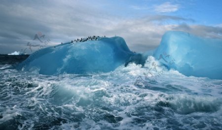 南极冰山图片