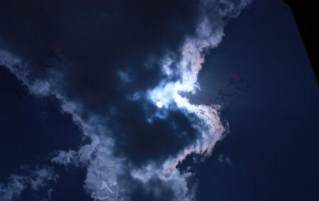 天空白云似雄鹰图片