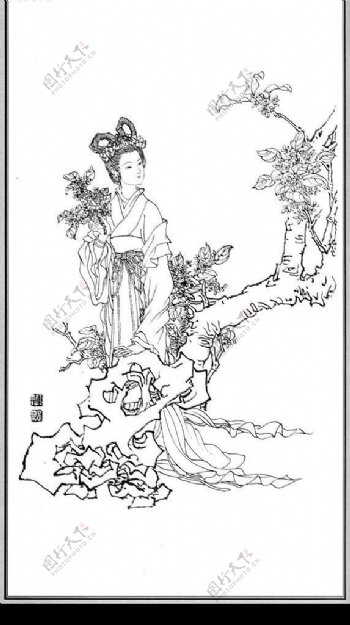 中国神话人物069桂花神鲍令晖图片