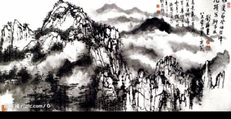 刘海粟国画之黄山狮子林图片