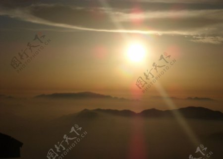 黄山唯美日出图片