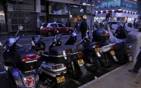 香港街头摩托文化图片