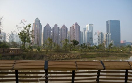 远眺深圳CBD附近住宅图片
