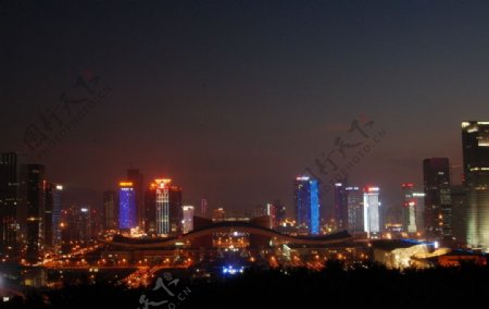 深圳CBD夜景图片