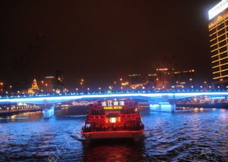 夜游珠江图片