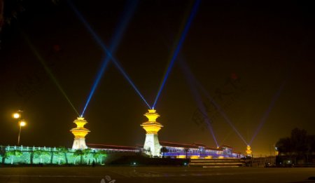 大成桥夜景图片