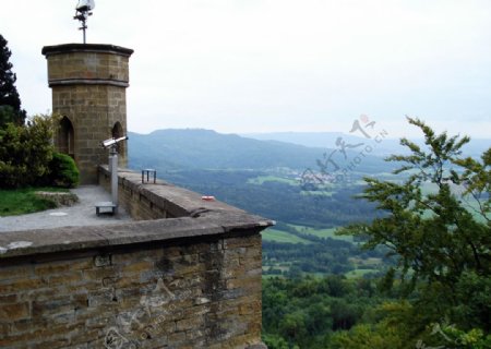 从德国城堡远眺的景色图片