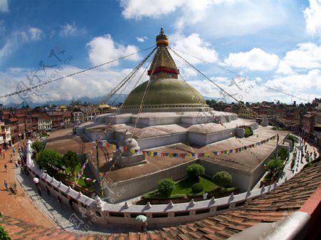 尼泊尔加德滿都博达哈大佛塔图片