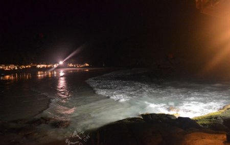 海边夜景图片