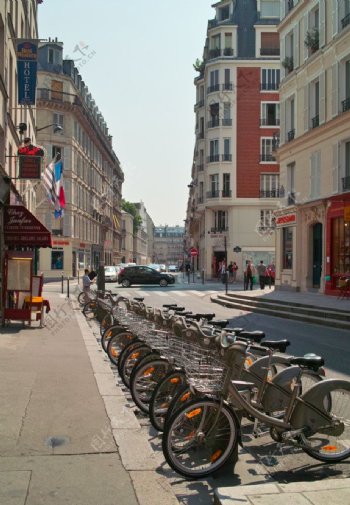 巴黎街景和免費租車點图片