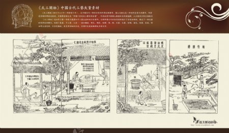 天工开物中国古代工艺矢量素材图片