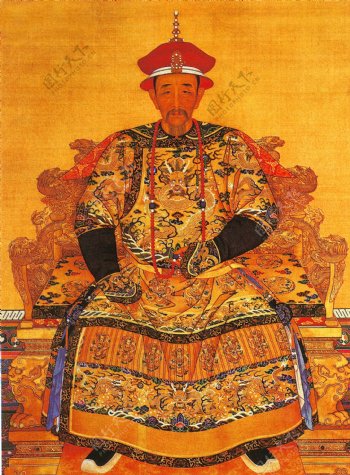 清朝康熙皇帝朝服像图片
