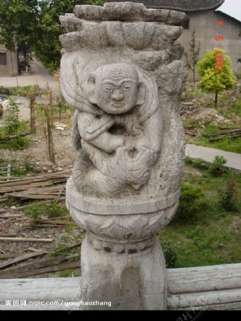 章华寺的石雕图片