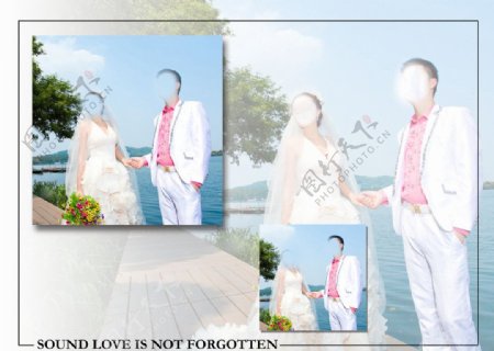 韩版简单婚纱模板图片