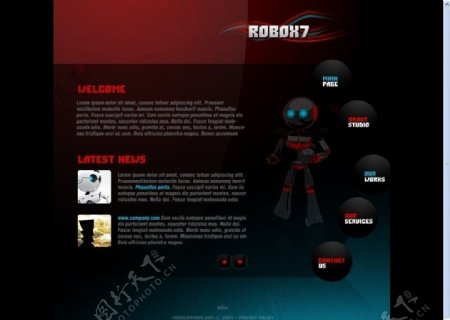 3D机器人flash网站源码图片