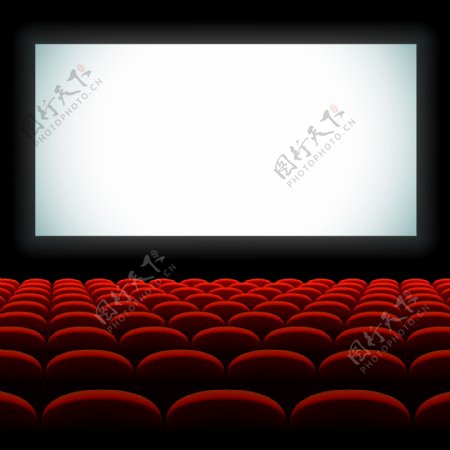电影院观众厅矢量素材图片