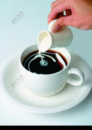 咖啡加牛奶图片