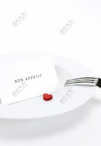 餐盘和叉子图片
