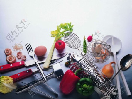 餐具水果蔬菜图片