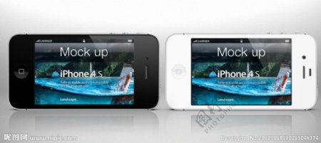 苹果黑白iPhone4S高清分层图片