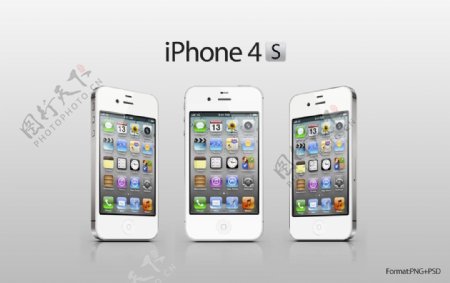白色苹果手机Iphone图片