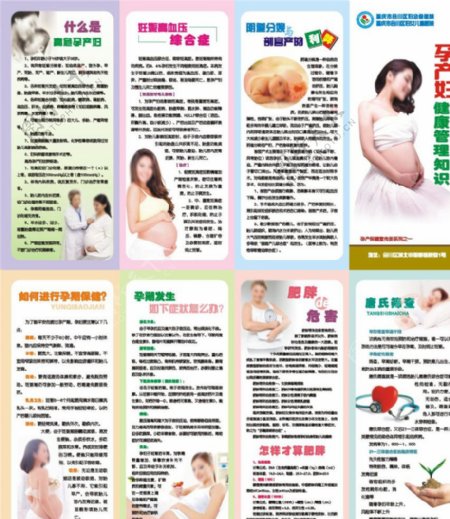 孕产妇健康四折页图片