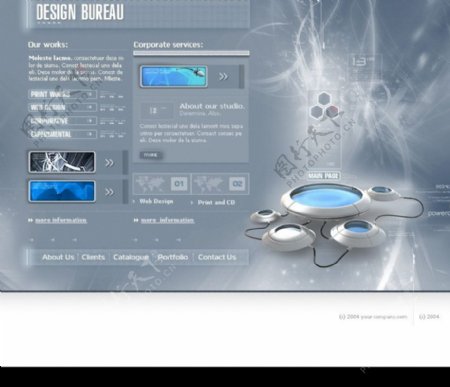 欧美名流设计公司网页模板PSD图片