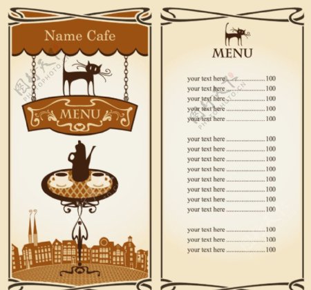 咖啡厅菜单设计图片