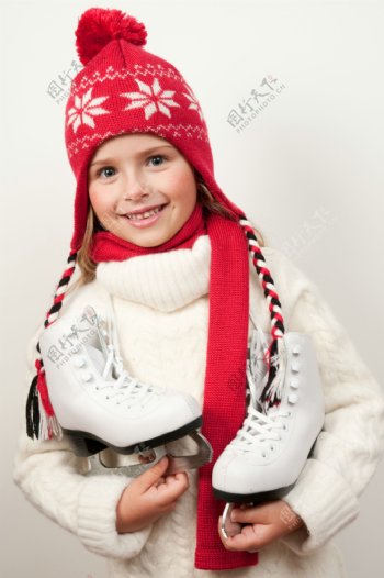 冬季小女孩图片