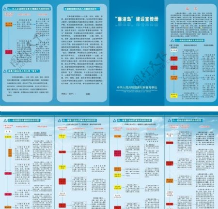 廉洁岛四折页图片
