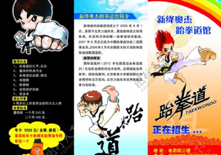 跆拳道广告折页图片