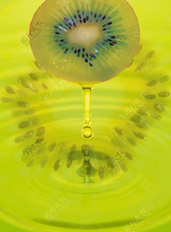 浅绿系列背景水纹水滴猕猴桃等图片