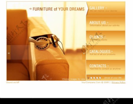 家具企业介绍网页模板全套版包含动画图片