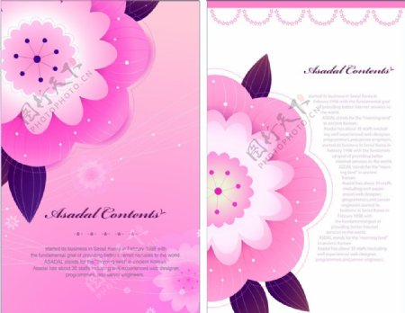 粉红花朵包装图案