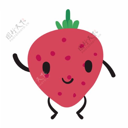卡通草莓水果