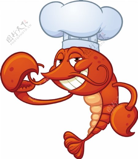 卡通小龙虾